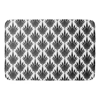 Art Deco Feather Fan Pattern Bath Mat