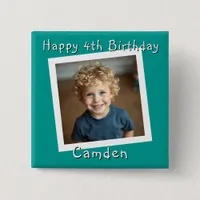 Happy Birthday Personalized Photo Button
