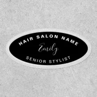 Hair Salon Employee Name Job Title White Black Patch