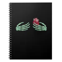 Halloween Skeleton Hands With Heart Classic Notebook