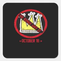 No Kings It Classic Creative Style Square Sticker