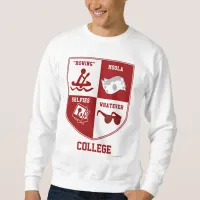 University Crest Parody College Athletic Design Sweatshirt