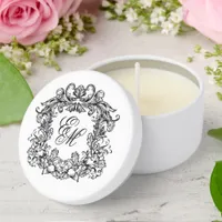 Elegant Monogram Wedding Crest Mini Candle Favors