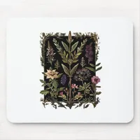 Goblincore Victorian Witch Herbs Classic Mouse Pad
