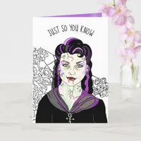 Female Vampire, Romantic Halloween IRRESISTIBLE Card