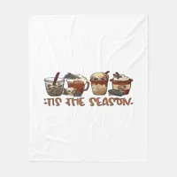 Skeleton Coffee Cups Coffee Lover Fleece Blanket