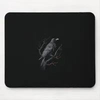 Crow, F-Caw-F Funny Bird Moon Gothic Adult Humor T Mouse Pad