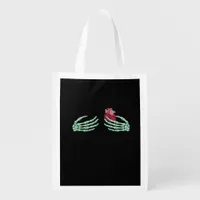 Halloween Skeleton Hands With Heart Classic Grocery Bag