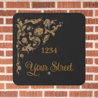 Romantic, Vintage, Antique Address  Metal Sign