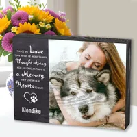 Pet Memorial Remembrance Photo Wooden Box Sign