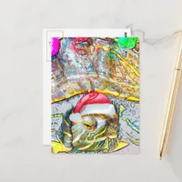 Cute Christmas Turtle Postcard