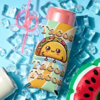 Kawaii Cartoon Tacos  Seltzer Can Cooler