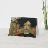 Little Girl in the Flowers All Occasions Card