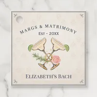 Preppy Margs & Matrimony Bachelorette Party Favor Tags