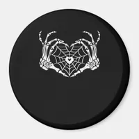 Skeleton Hand Heart Spiderweb Halloween Cobweb Par Magnet