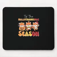 Christmas Halloween Tis The Hallothanksmas Season Mouse Pad
