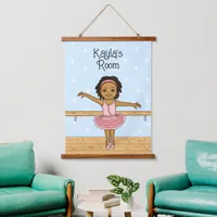 Personalized Ballerina Girl's Room Sign Hanging Ta Hanging Tapestry