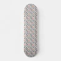 Pastel Color Christmas Tree Pattern Skateboard