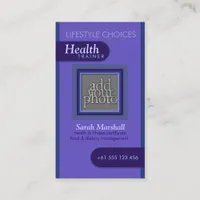 Simply Fancy  Purple Health Photo Business Card