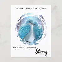 *~* Winter PHOTO  Love Birds AP54 Anniversary Postcard