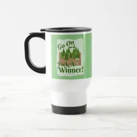 Fun Pick A Winner Tree Lot Holiday Cartoon Travel Mug