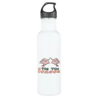 Tis The Season Retro Groovy Christmas Vintage Chri Stainless Steel Water Bottle