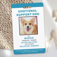 Emotional Support Dog ID Personalized Photo Badge