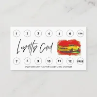 *~*  Lube Car Wash  QR LOGO Rewards Thank you Loyalty Card