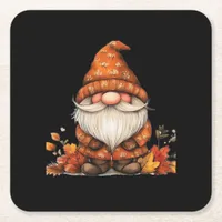 It’s Fall Y’all! Gnome Vintage Cool Square Paper Coaster