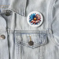 Floral 4th of July Button