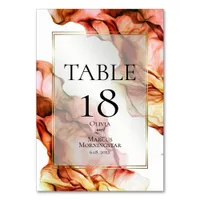TABLE NUMBER | Vibrant Autumn Colors Abstract Ink