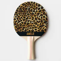 Leopard Pattern Ping Pong Paddle