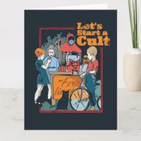 Lets Start a Cult Spooky Retro Halloween Kids  Card