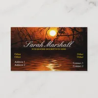 Sunset Silhouette Reflections Business Card