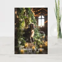 Adorable Goat  in the Autumn Garden  Thank You Card