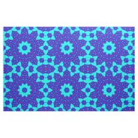 Blue kaleidoscope flourished  fabric