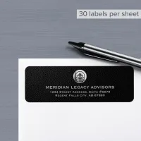 Elegant Silver Logo Return Label