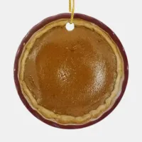 Pumpkin Pie Christmas Ceramic Ornament