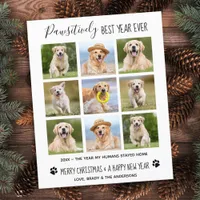 Budget Dog Year Review Photo Collage Holiday Card