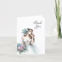 Elegant and Gracious Bridal Shower Thank You Card