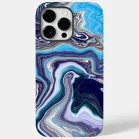 Blue Marble Fluid Art   Case-Mate iPhone 14 Pro Max Case