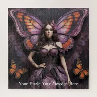 Gothic Butterfly Empress Mauve Splendour Jigsaw Puzzle