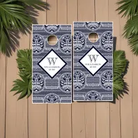 Tiki Pattern Beach House Cornhole Set