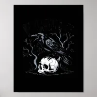 Crow, F-Caw-F Funny Bird Moon Gothic Adult Humor Poster