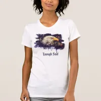 *~* USA Patriotic American Modern Eagle Head White T-Shirt