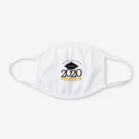 Proud Dad of a 2020 Graduate Cap Custom School White Cotton Face Mask