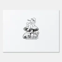 Cottagecore Aesthetic Frog Mushroom Toad Goblincor Sign