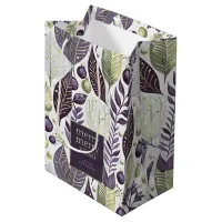 Purple Green Christmas Merry Pattern#21 ID1009 Medium Gift Bag