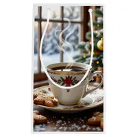 Warm Coffee and Gingerbread Cookies Christmas Small Gift Bag