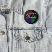 Abnormal Abby Normal Colored Warped Spiral Crazy Button